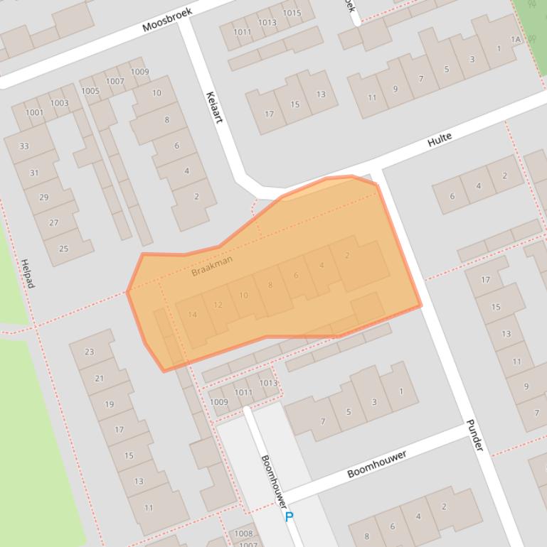 Kaart van postcodegebied 5688CB.