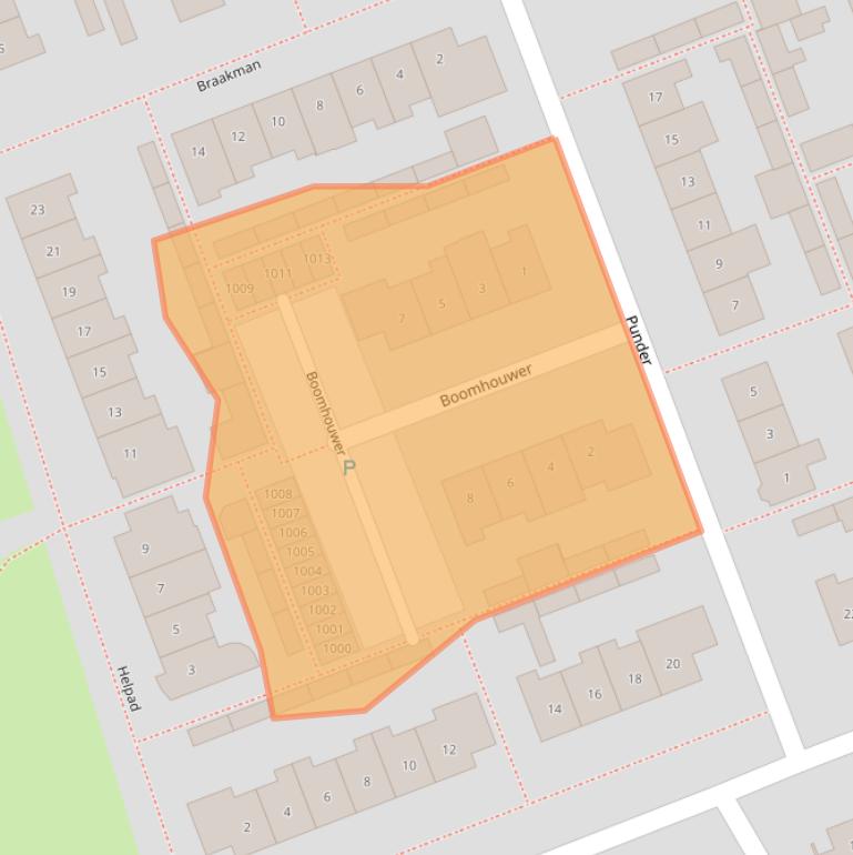 Kaart van postcodegebied 5688CD.