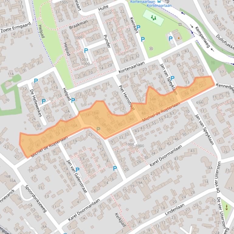 Kaart van postcodegebied 5688CL.