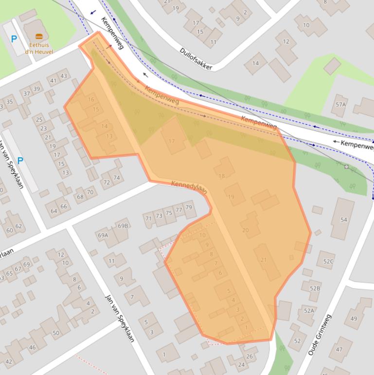 Kaart van postcodegebied 5688CN.