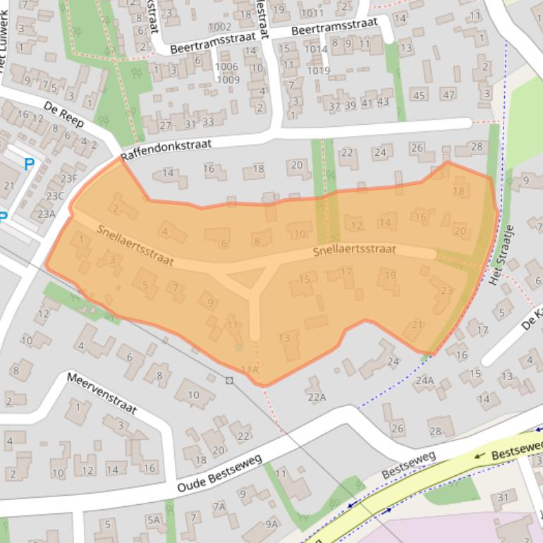 Kaart van postcodegebied 5688CZ.