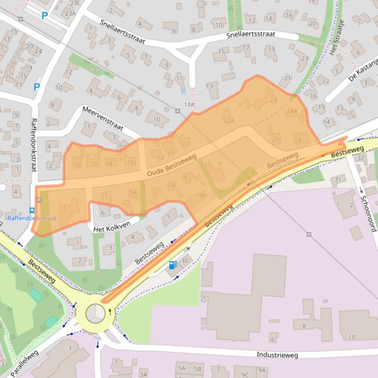 Kaart van postcodegebied 5688DM.