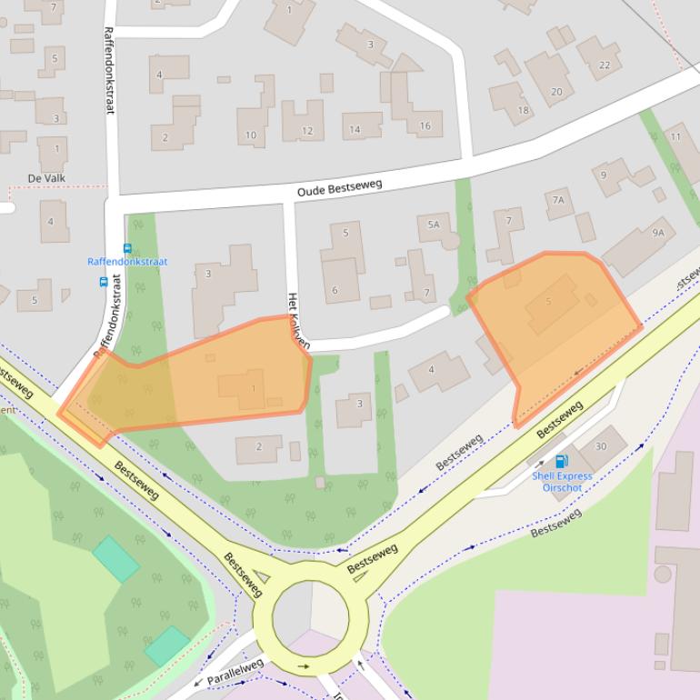 Kaart van postcodegebied 5688DS.