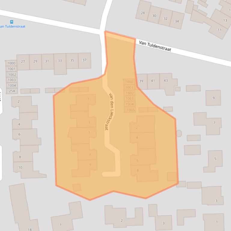 Kaart van postcodegebied 5688DT.