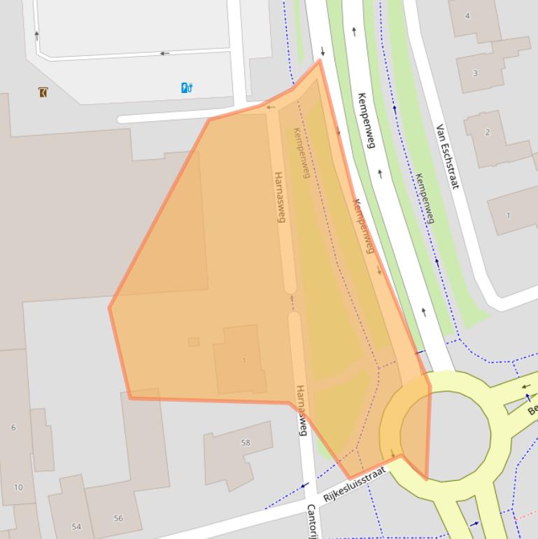 Kaart van postcodegebied 5688EA.