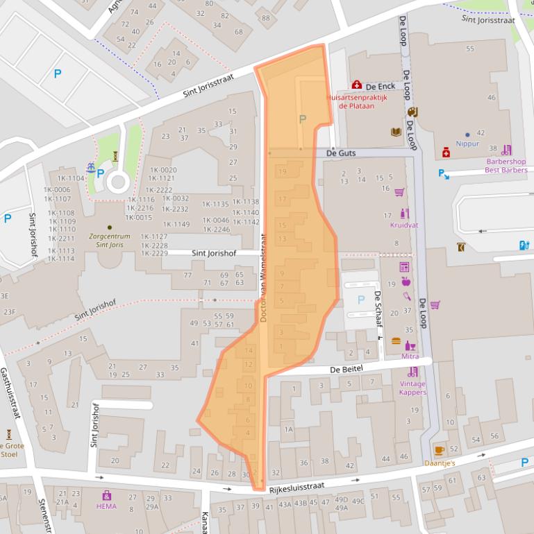 Kaart van postcodegebied 5688EB.