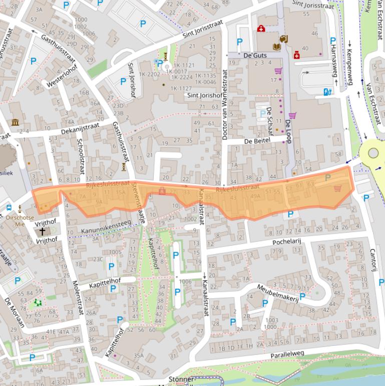 Kaart van postcodegebied 5688EC.