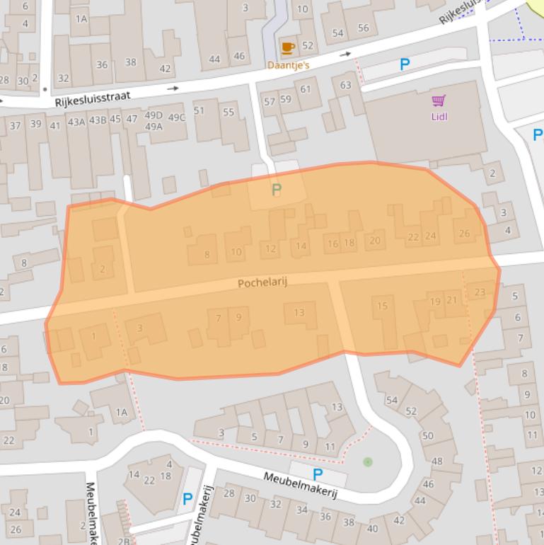 Kaart van postcodegebied 5688EG.