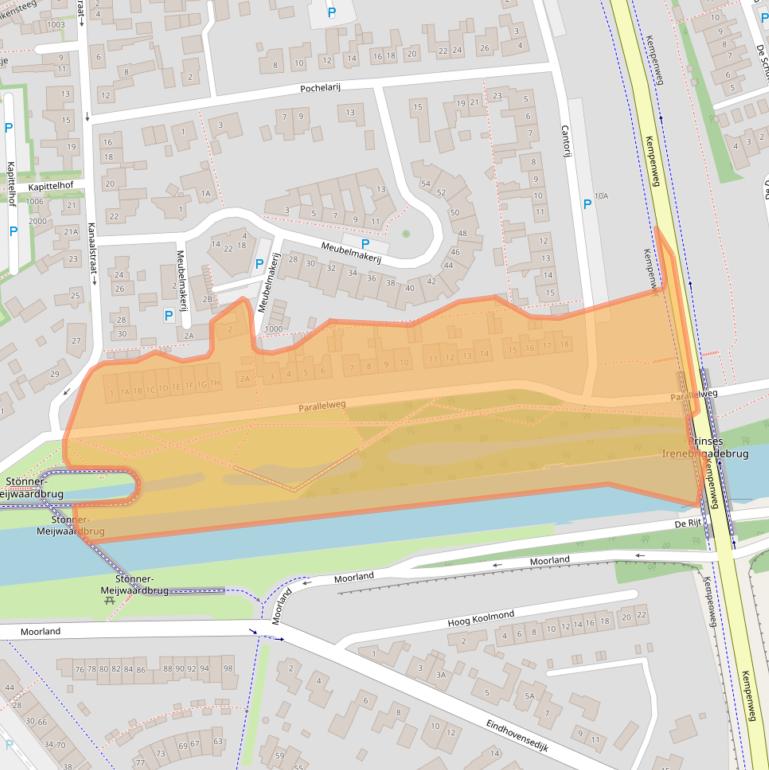 Kaart van postcodegebied 5688EH.