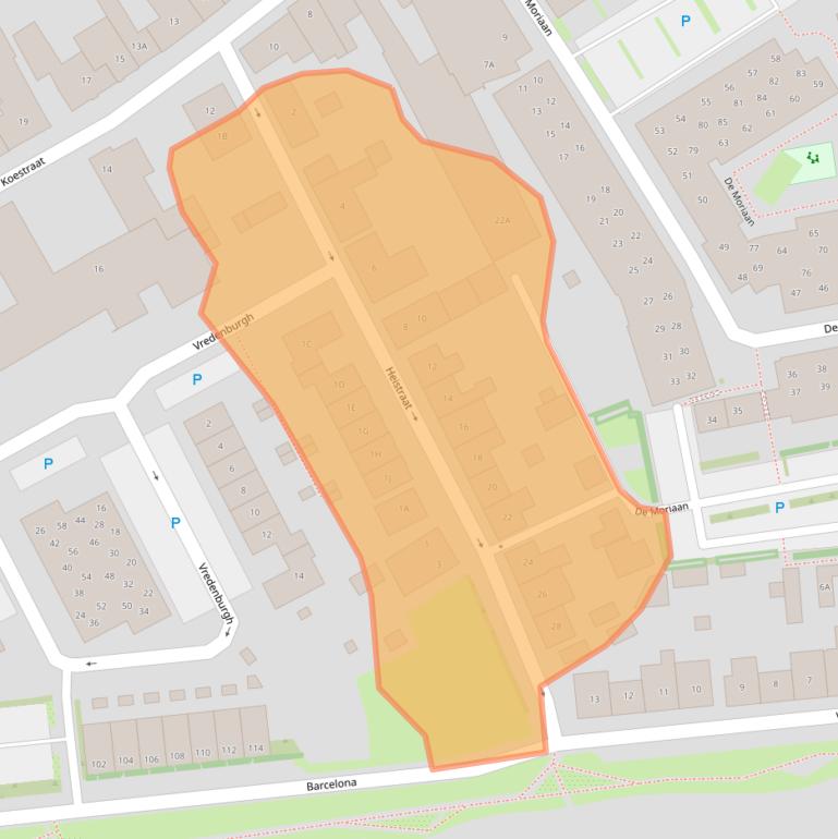 Kaart van postcodegebied 5688EL.