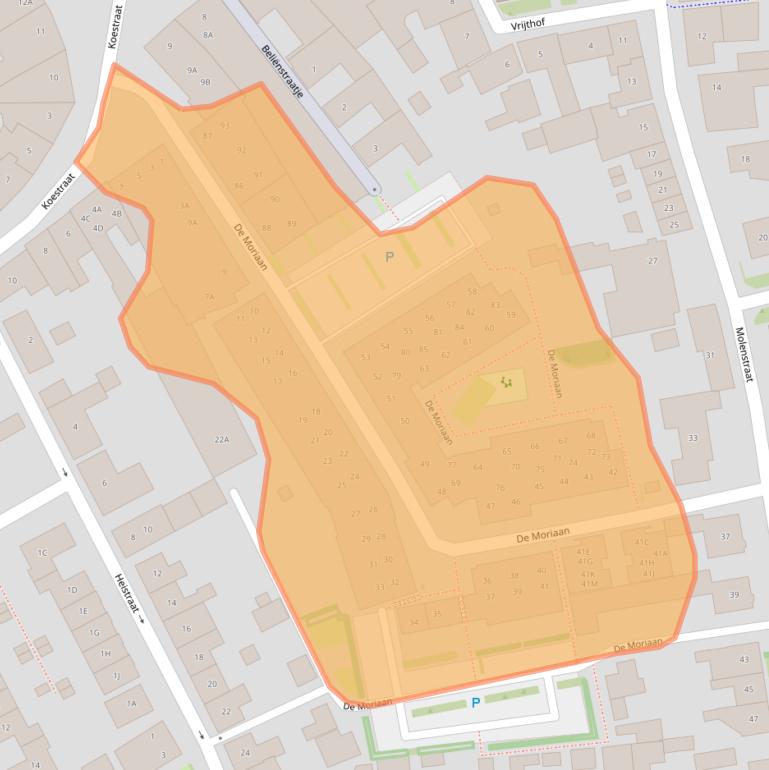 Kaart van postcodegebied 5688ER.
