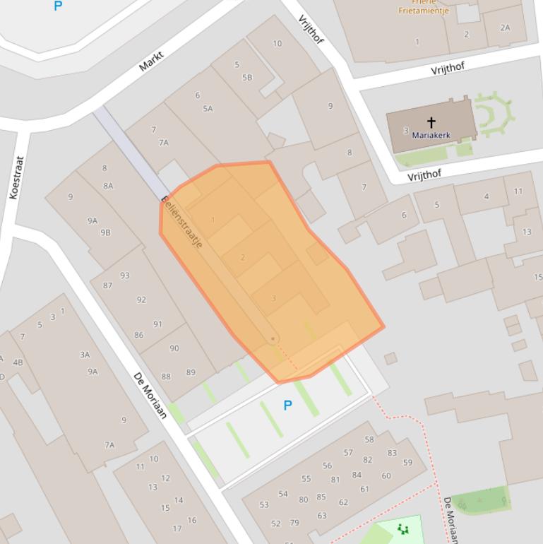 Kaart van postcodegebied 5688ET.