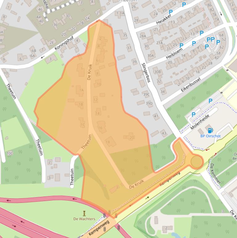 Kaart van postcodegebied 5688GG.