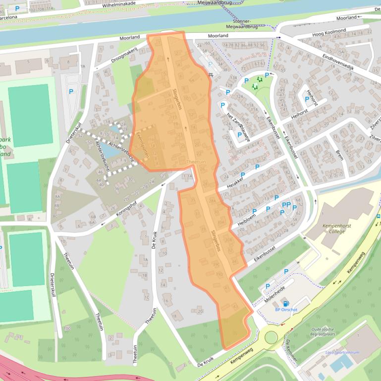 Kaart van postcodegebied 5688GH.