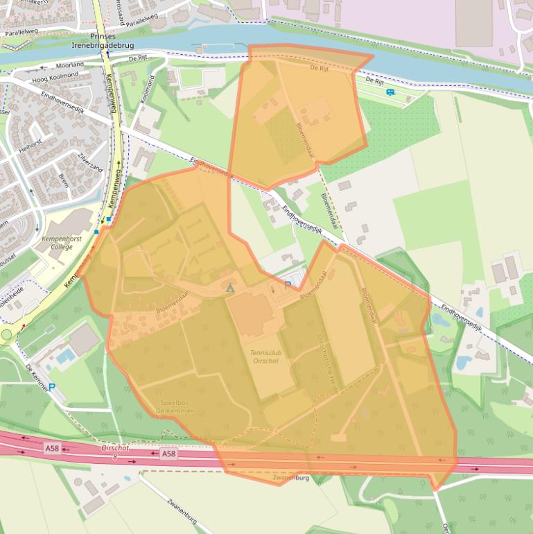 Kaart van postcodegebied 5688GP.