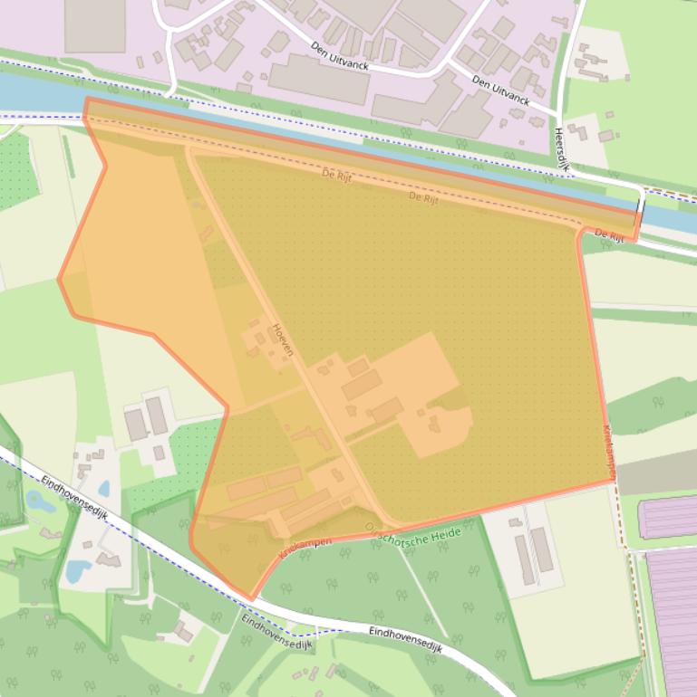 Kaart van postcodegebied 5688GS.