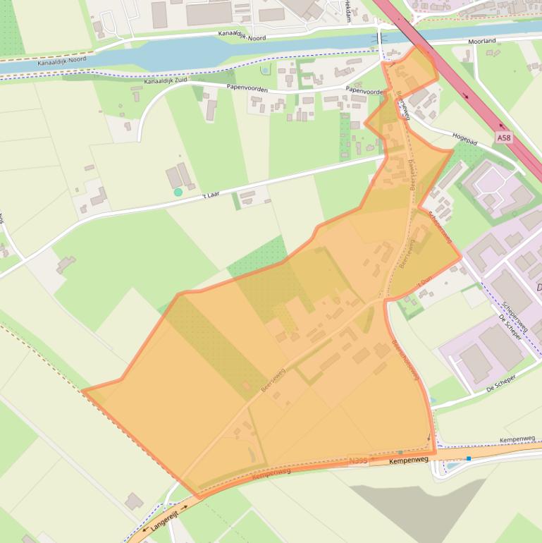 Kaart van postcodegebied 5688HD.