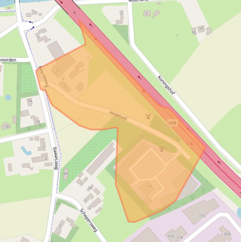 Kaart van postcodegebied 5688HG.