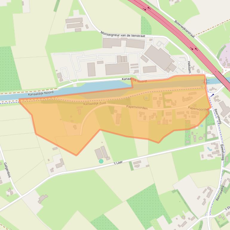 Kaart van postcodegebied 5688HK.