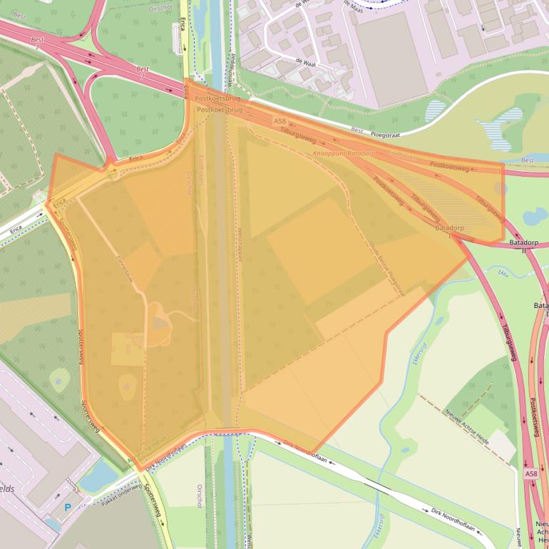 Kaart van postcodegebied 5688HM.