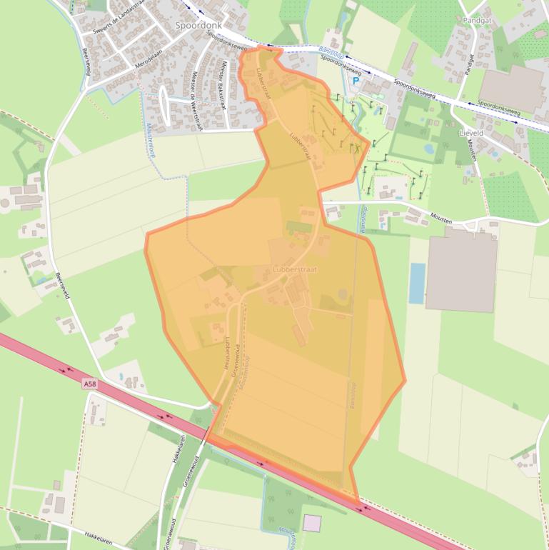 Kaart van postcodegebied 5688JC.