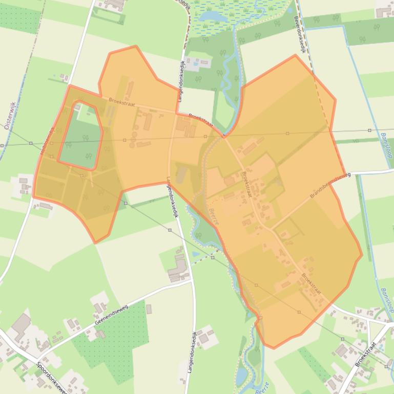 Kaart van postcodegebied 5688JX.