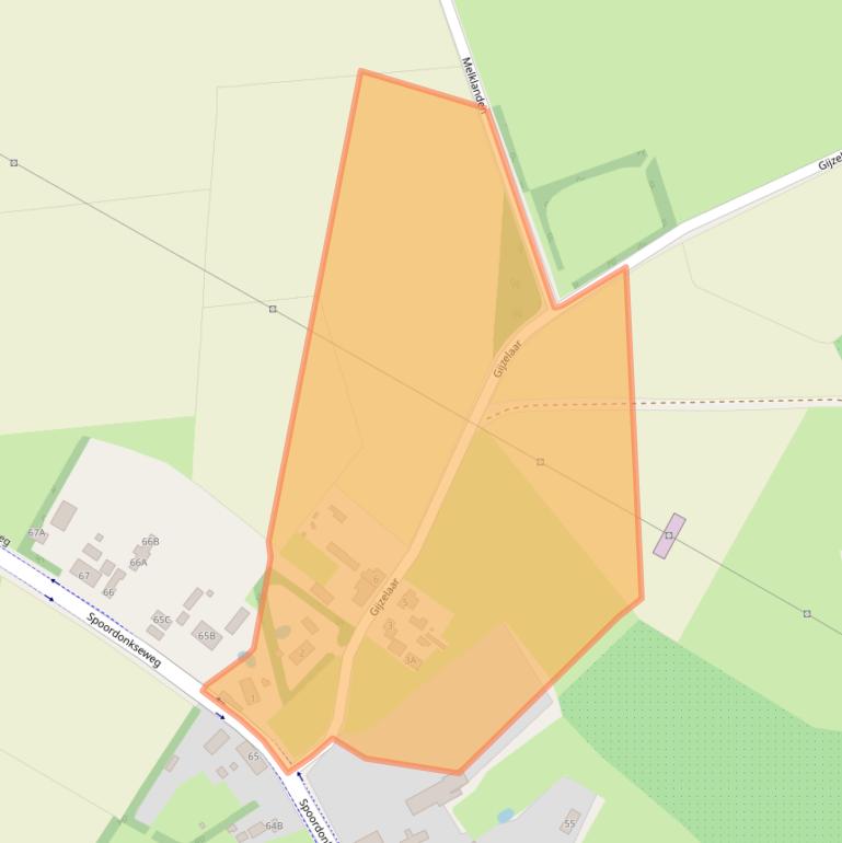 Kaart van postcodegebied 5688KG.