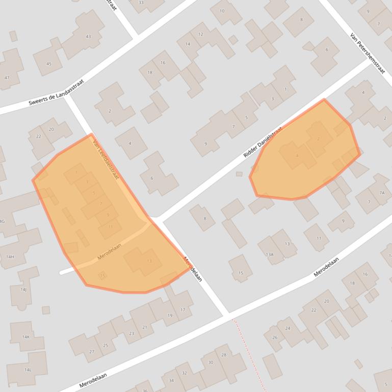 Kaart van postcodegebied 5688KW.