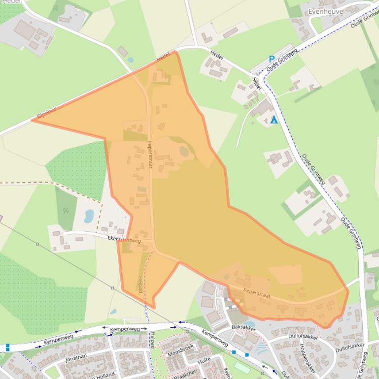 Kaart van postcodegebied 5688LA.