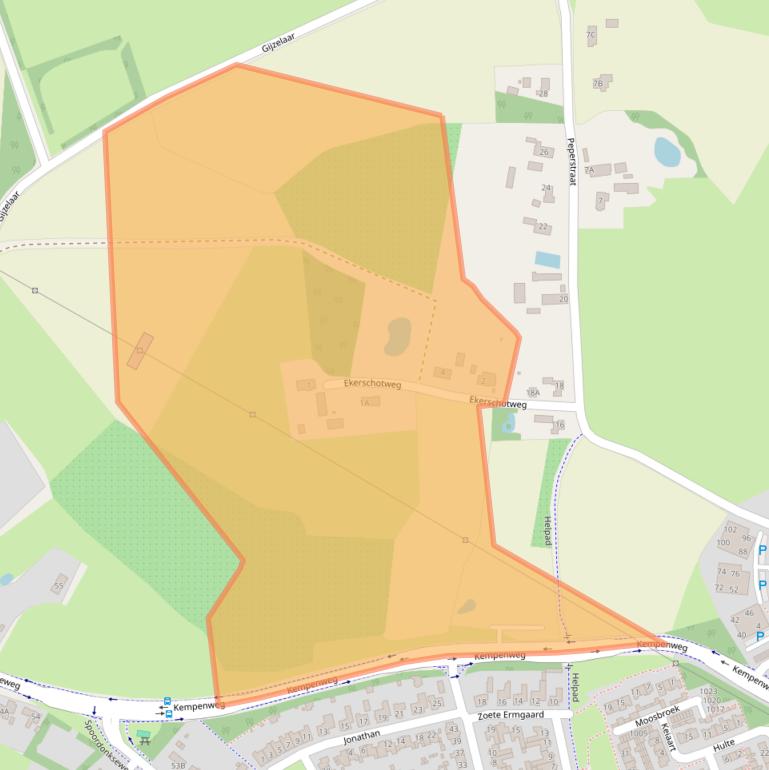 Kaart van postcodegebied 5688LB.