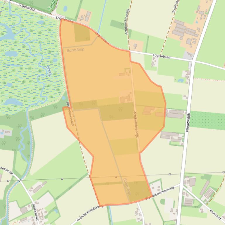 Kaart van postcodegebied 5688LM.