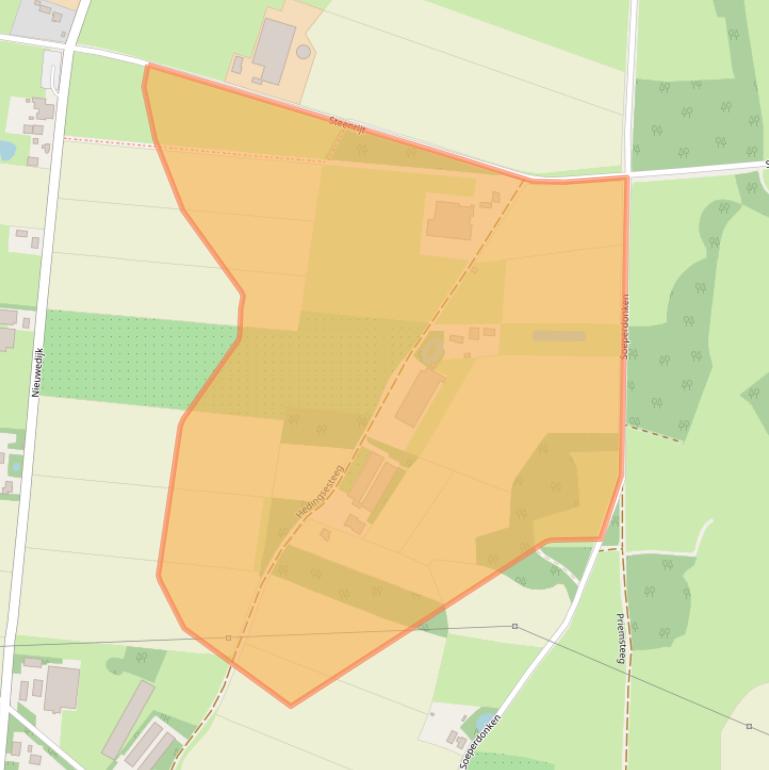 Kaart van postcodegebied 5688LR.