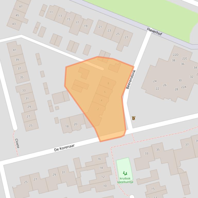 Kaart van postcodegebied 5688PA.