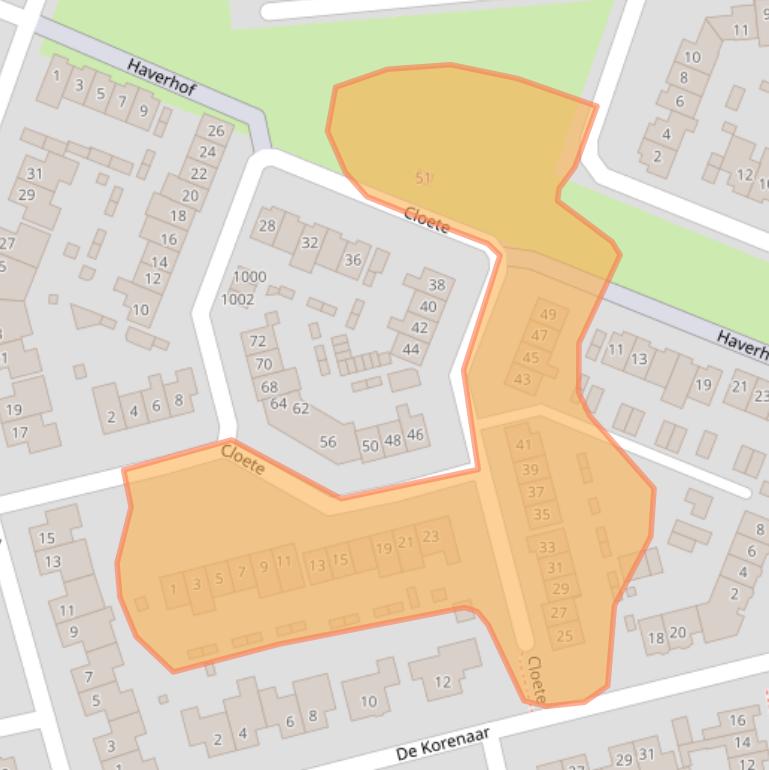 Kaart van postcodegebied 5688PB.