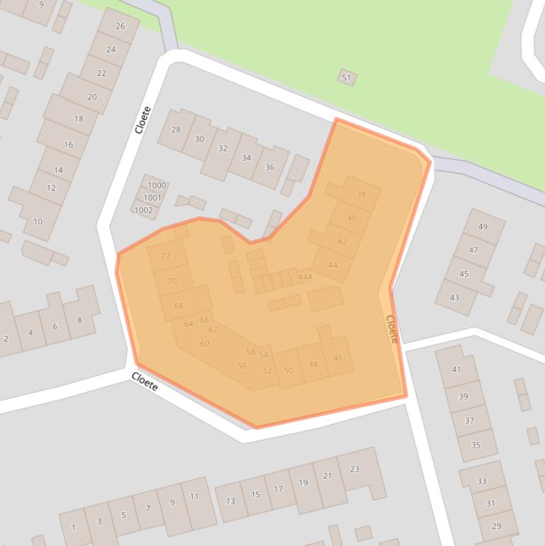 Kaart van postcodegebied 5688PD.