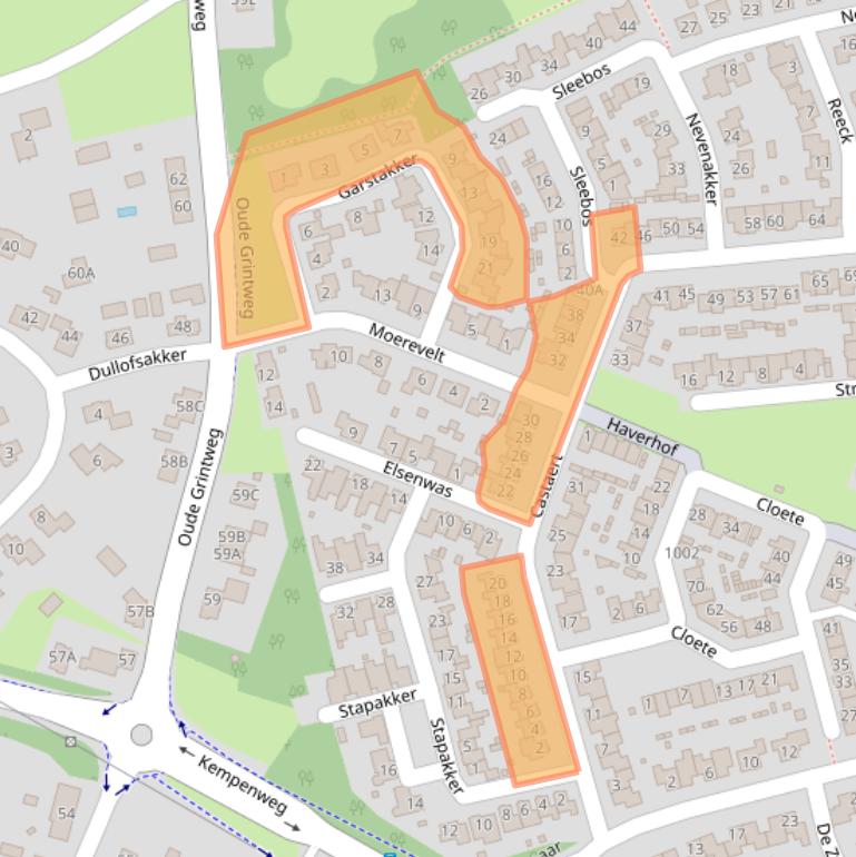 Kaart van postcodegebied 5688PH.