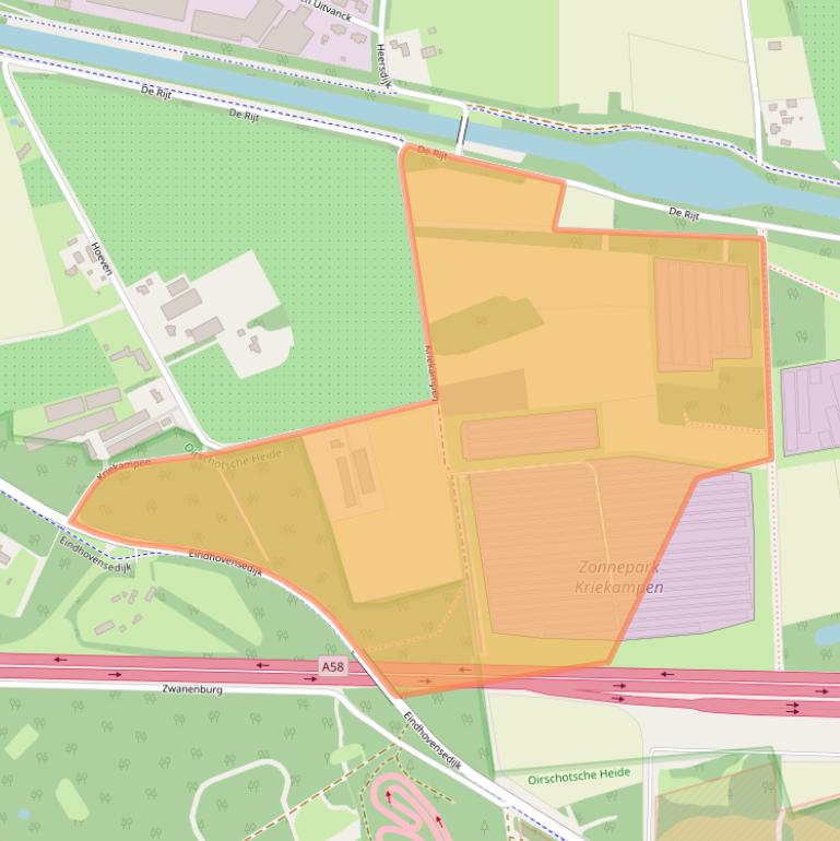 Kaart van postcodegebied 5688PS.