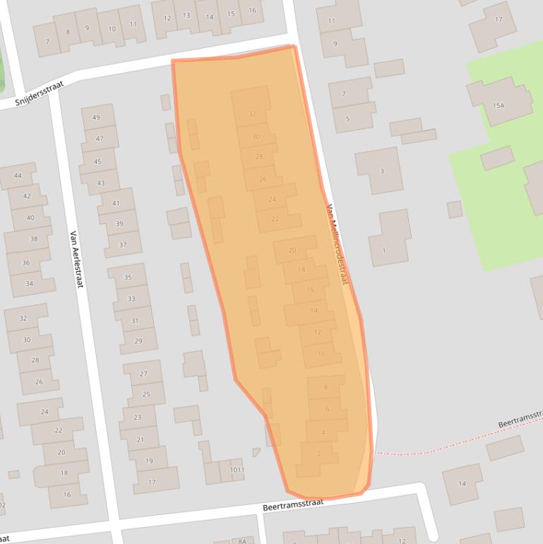 Kaart van postcodegebied 5688RC.