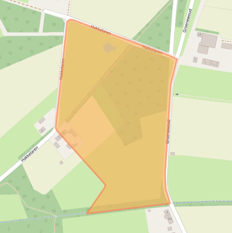 Kaart van postcodegebied 5688RW.