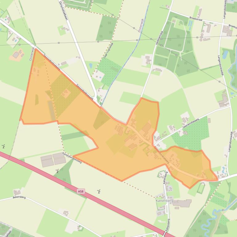 Kaart van postcodegebied 5688SR.