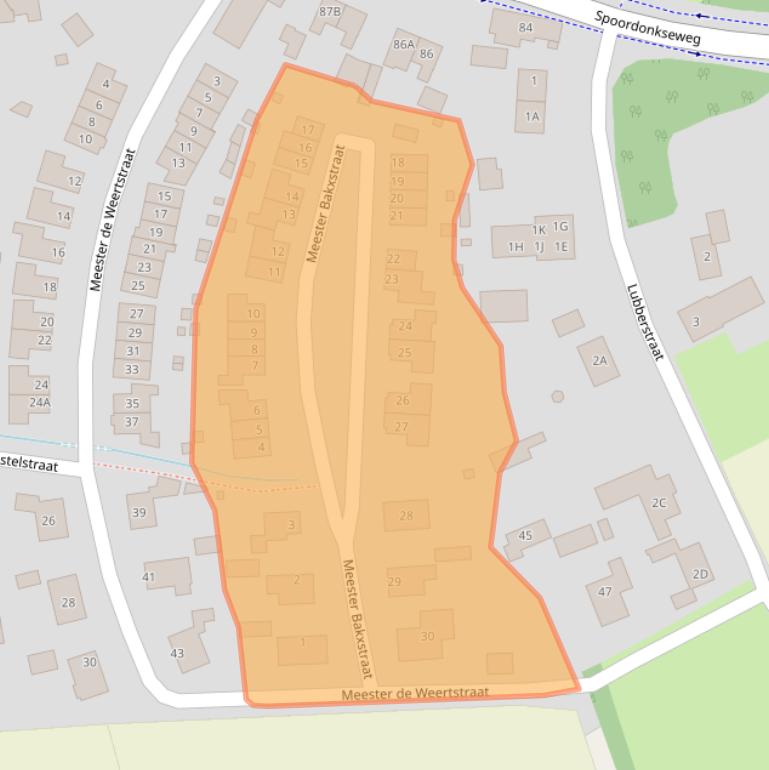 Kaart van postcodegebied 5688SZ.