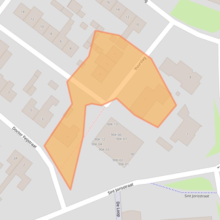 Kaart van postcodegebied 5688TB.