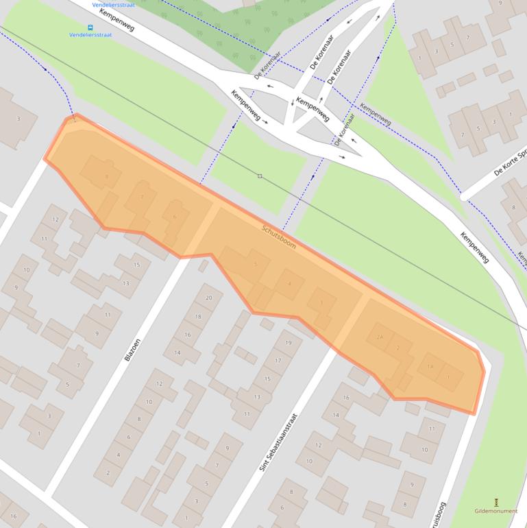 Kaart van postcodegebied 5688TJ.