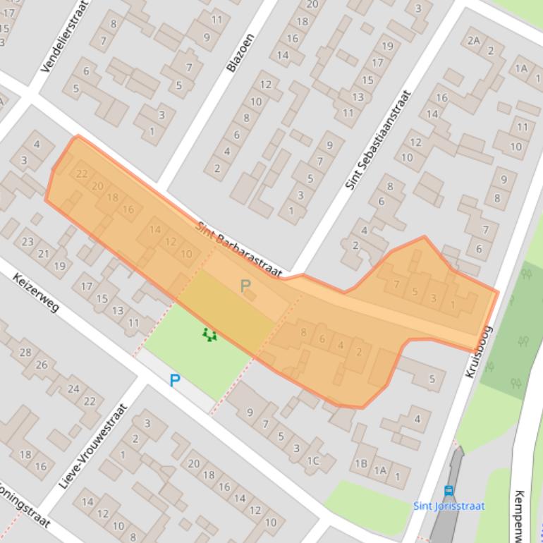 Kaart van postcodegebied 5688TM.