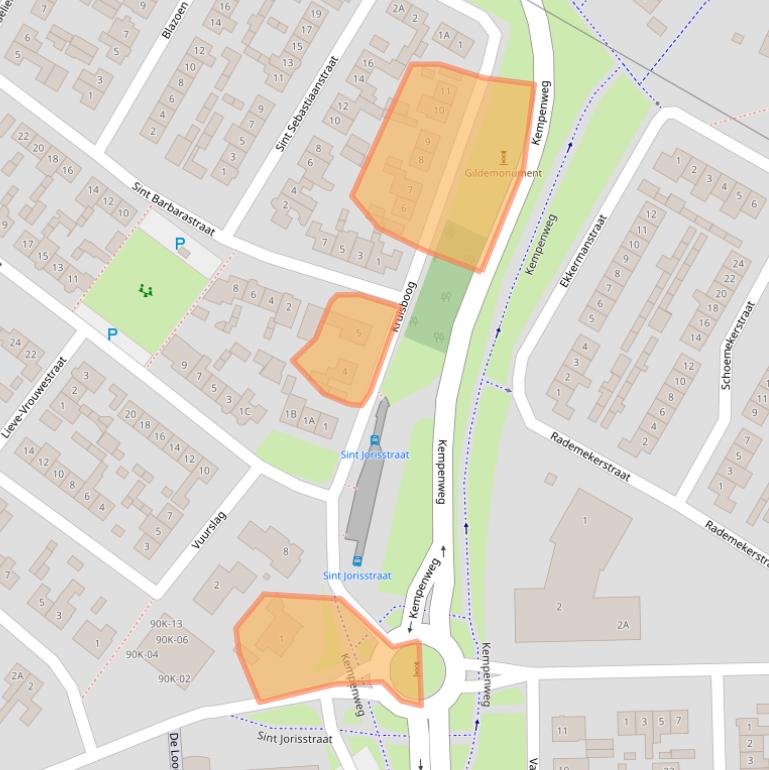 Kaart van postcodegebied 5688TN.