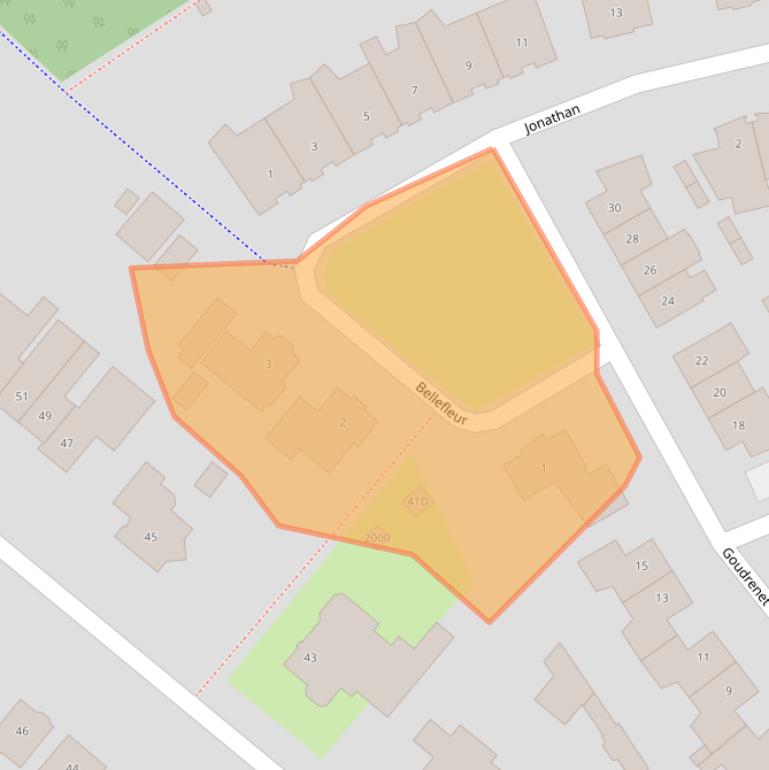 Kaart van postcodegebied 5688VW.