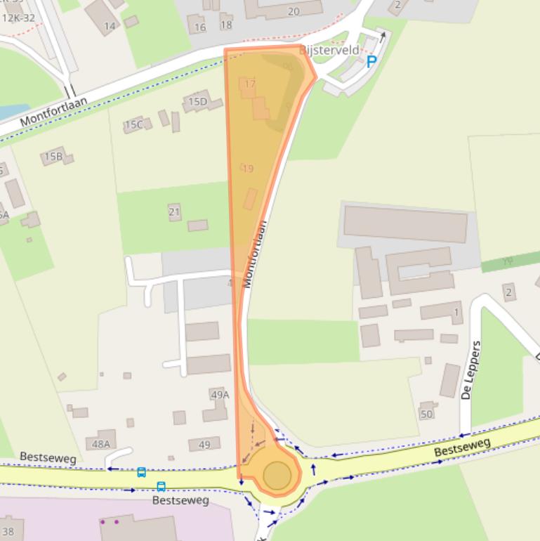 Kaart van postcodegebied 5688XJ.