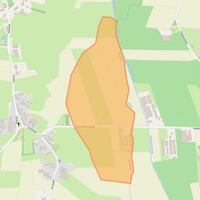 Kaart van postcodegebied 5688XK.