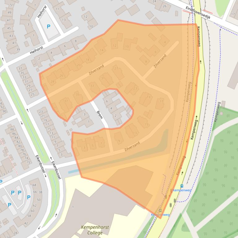 Kaart van postcodegebied 5689AD.