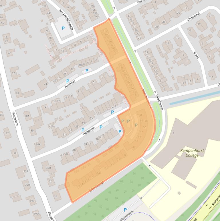 Kaart van postcodegebied 5689AJ.